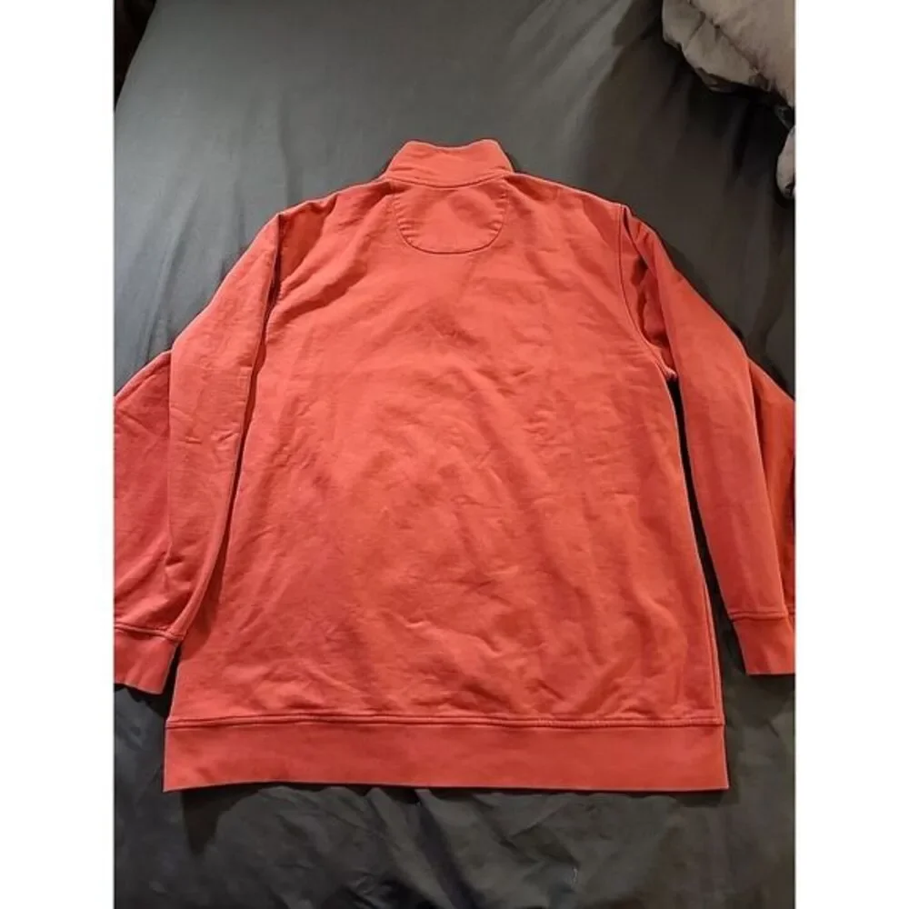 Izod Pullover Mens XL Pink &‎ Blue Sweatshirt 1/4 Zip Heavy Cotton